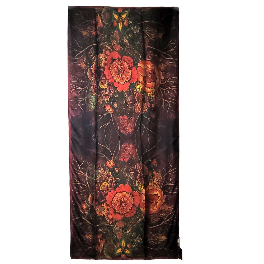 NWT Long Soft Scarf 34"x69" Rectangle Silk Feeling 100% Shawl Wrap 0240